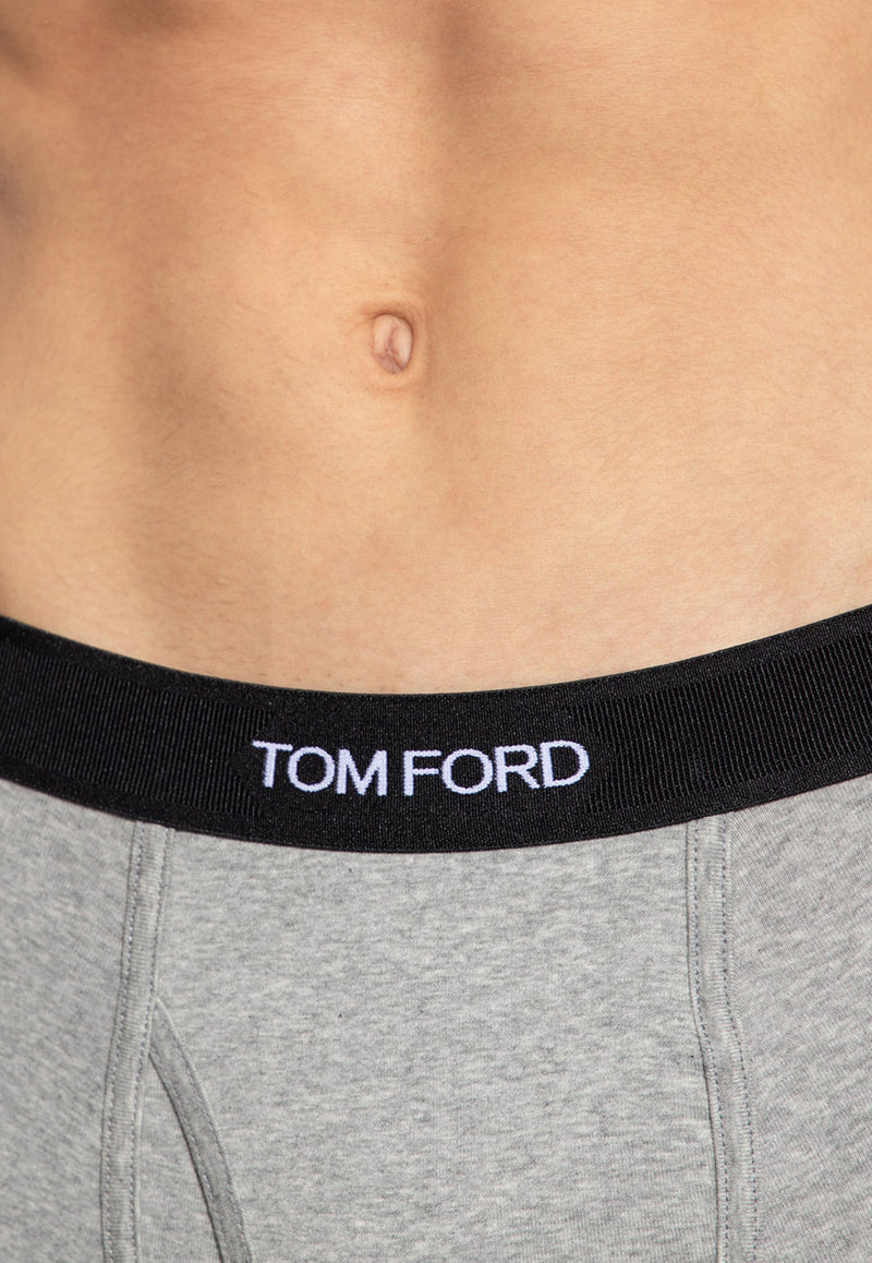 Tom Ford Logo Jacquard Stretch Boxer Briefs - Set of 2 Gray T4XC31040 0-020