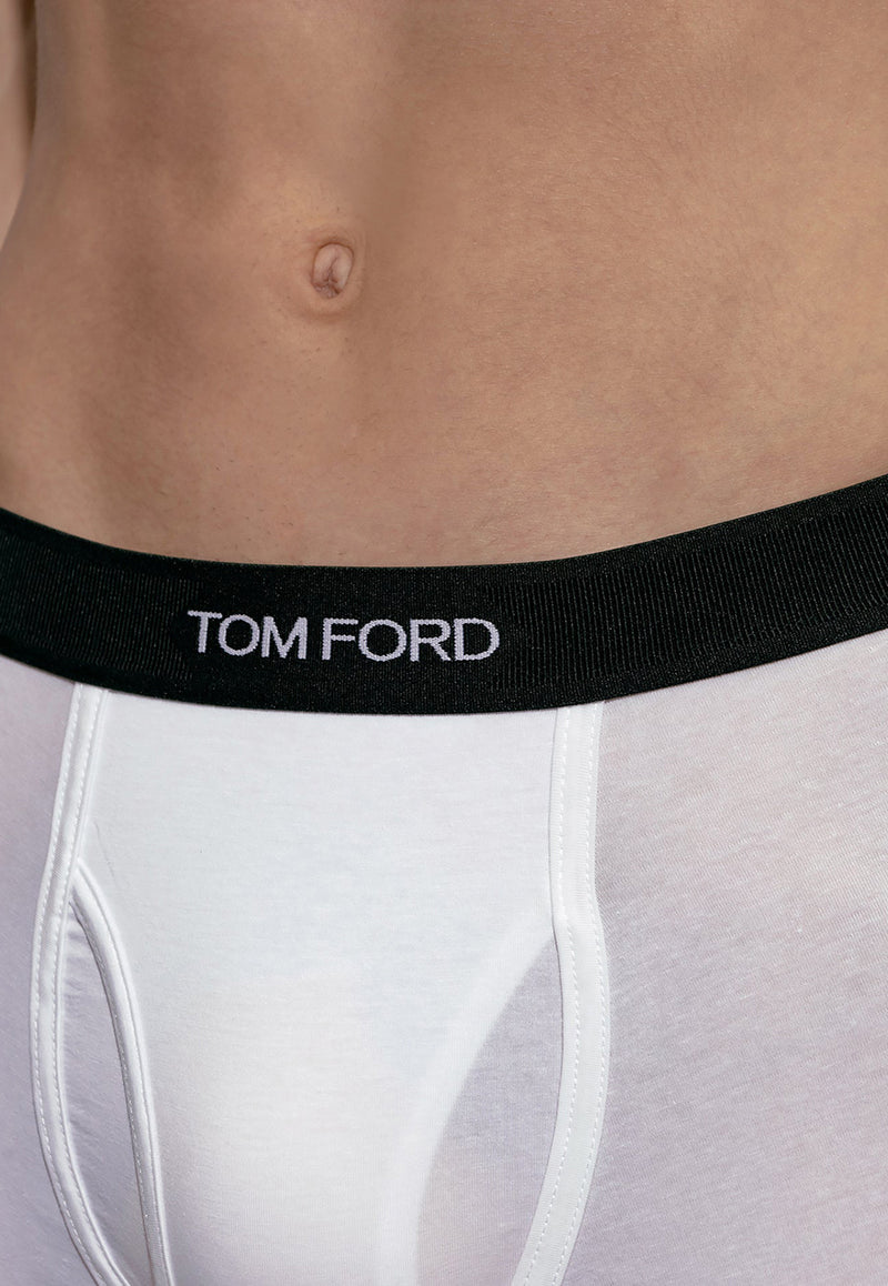 Tom Ford Logo Jacquard Boxer Briefs White T4LC31410 0-100