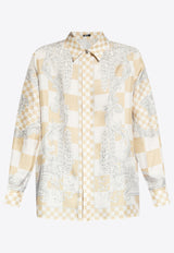 Versace Checkerboard Silk Shirt 1001360 1A10739-5X530