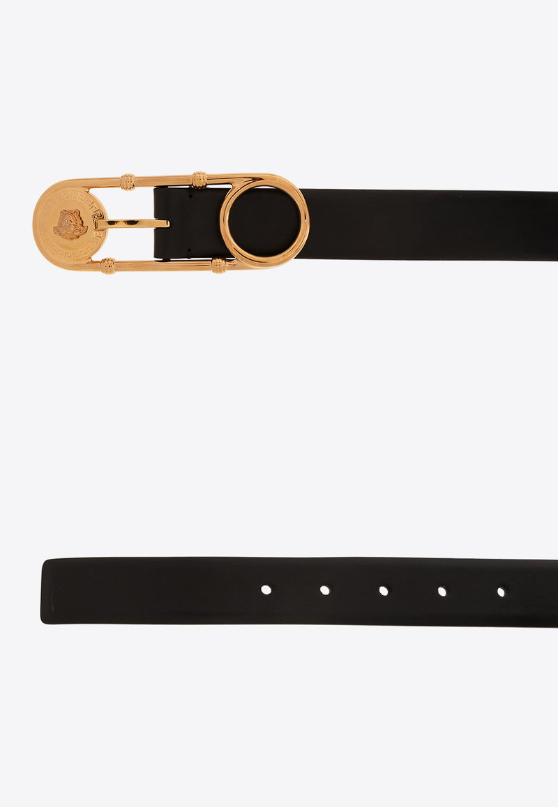 Versace Safety Pin Leather Belt 1005786 DV3T-1B00V