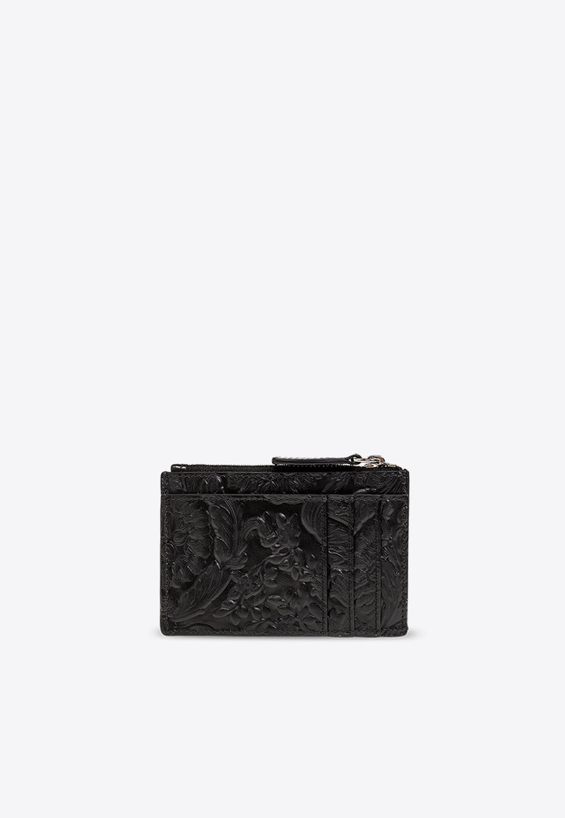 Versace Barocco-Embossed Leather Cardholder 1006197 1A10637-1B00E