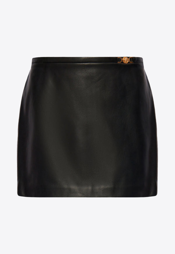 Versace Mini Belted Leather Skirt 1011414 1A10118-1B000