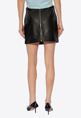 Versace Mini Belted Leather Skirt 1011414 1A10118-1B000