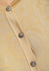 Versace Lurex Barocco Cropped Cardigan 1011020 1A10004-1KD70