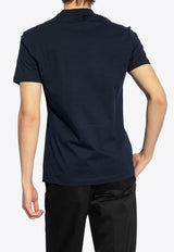 Versace Logo-Embroidered Crewneck T-shirt 1011694 1A08584-1UI20