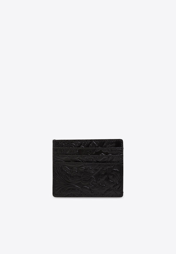 Versace Barocco-Embossed Leather Cardholder 1011452 1A10637-1B00E