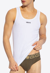 Versace Logo-Embroidered Tank Top 1013125 1A09410-1W000