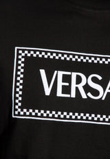 Versace Logo Print T-shirt Black 1011694 1A08584-1B000