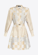 Versace Barocco Openwork Mini Shirt Dress 1013211 1A10739-5X530