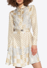 Versace Barocco Openwork Mini Shirt Dress 1013211 1A10739-5X530
