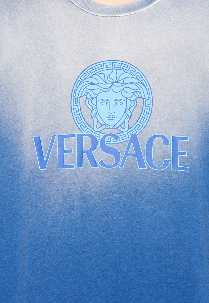 Versace Bleached Medusa Crewneck T-shirt 1013302 1A09864-1UI10