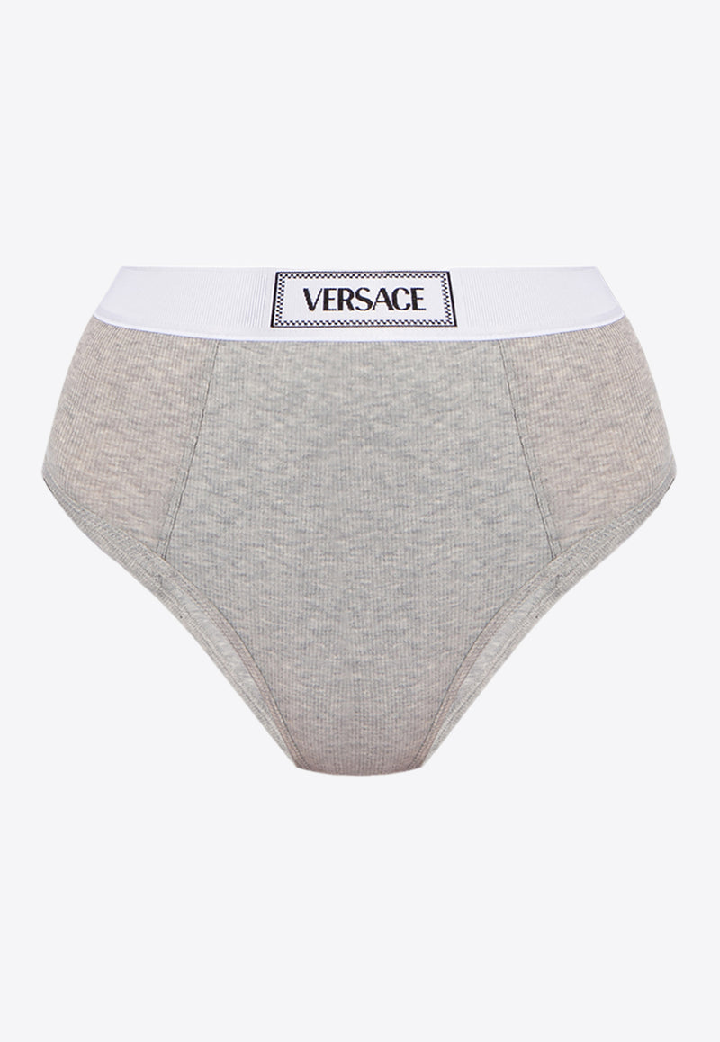 Versace Logo-Embroidered Briefs 1013505 1A09551-1E130