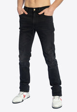 Versace Slim-Fit Logo Jeans Black 1013886 1A09787-1D510