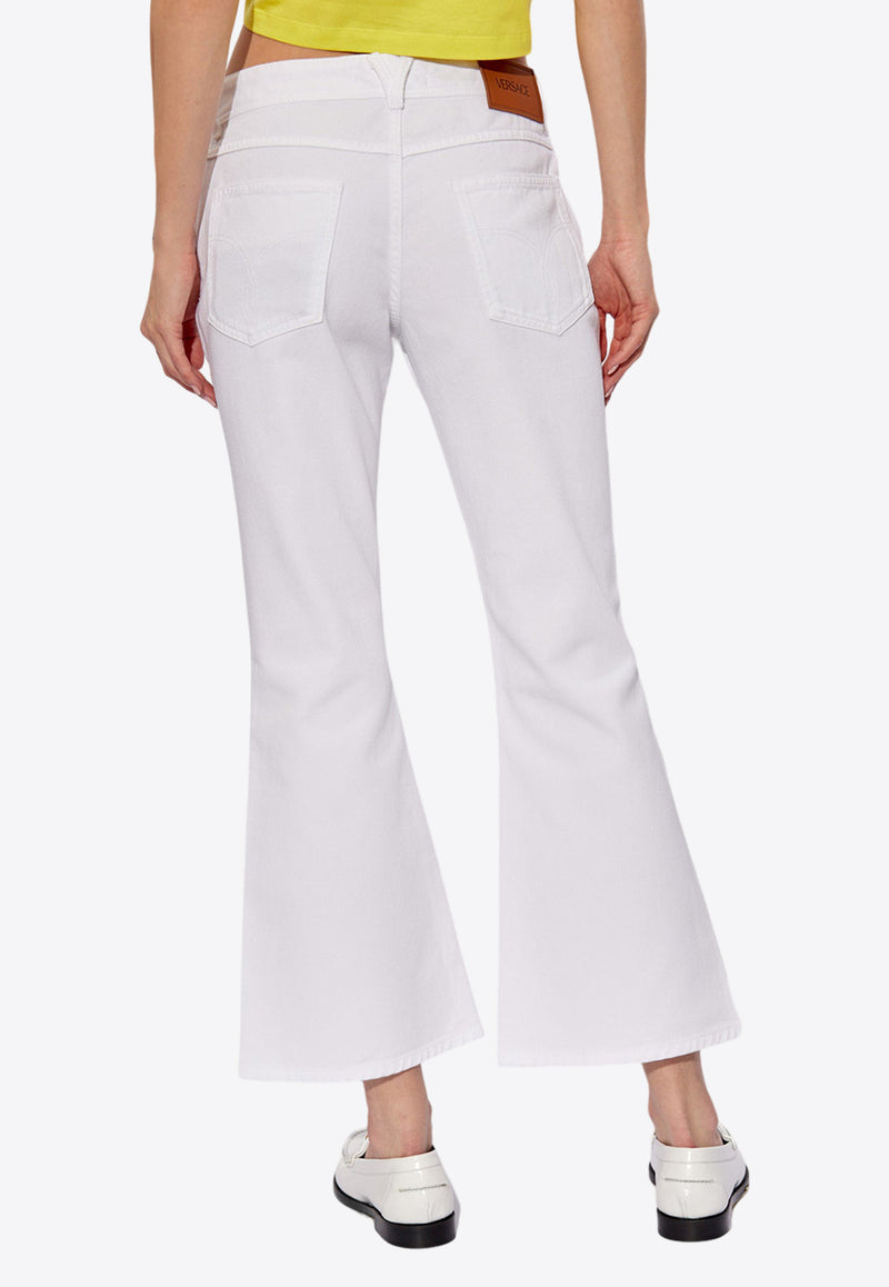 Versace Medusa Flared Jeans White 1014103 1A08570-1D110