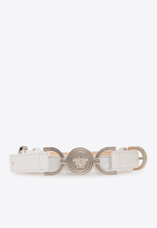 Versace Medusa '95 Leather Belt White 1014415 DV3T-1W00P