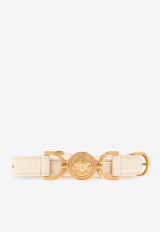 Versace Medusa '95 Leather Belt Cream 1014415 DV3T-1KD7V