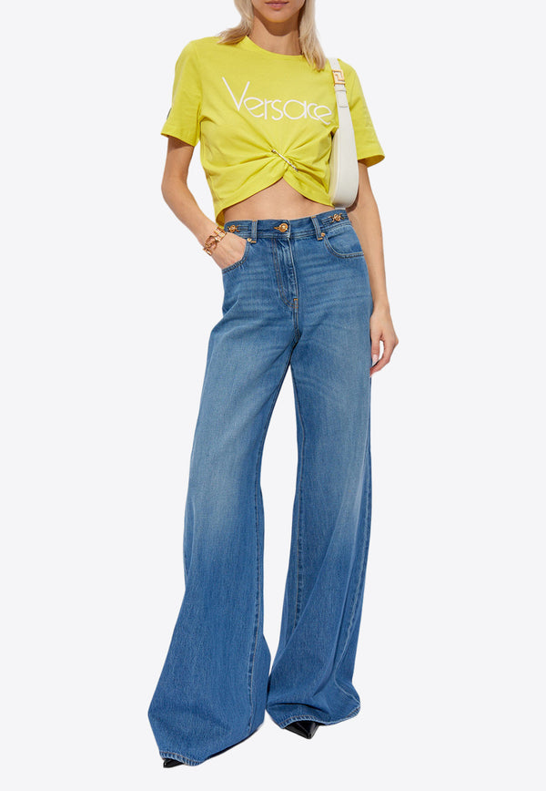 Versace Basic Wide-Leg Jeans Blue 1014104 1A10023-1D030