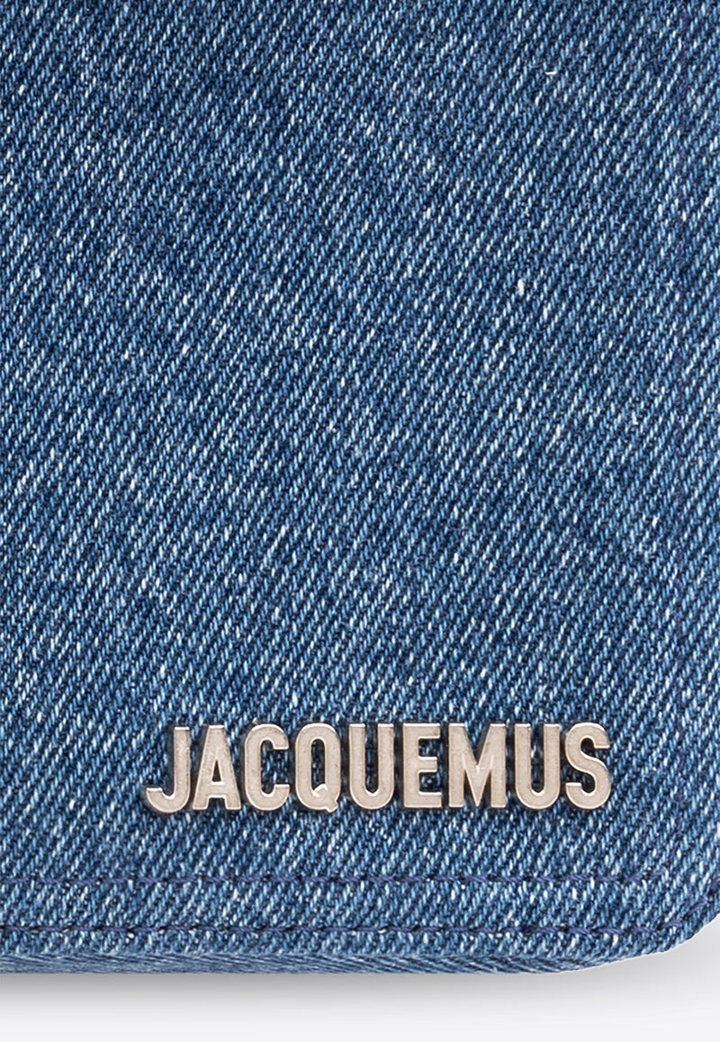 Jacquemus Le Cuerda Horizontal Denim Shoulder Bag 235BA092 3176-330 Blue
