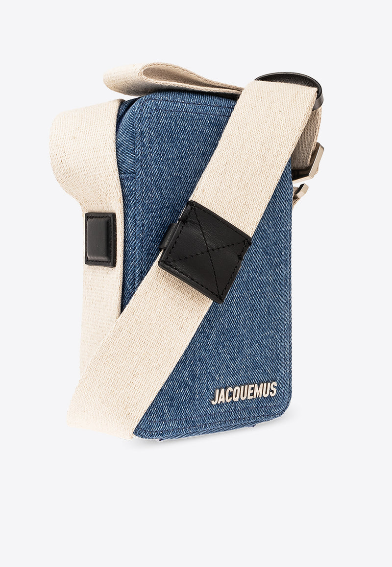 Jacquemus Le Cuerda Vertical Denim Shoulder Bag 235BA091 3176-330 Blue