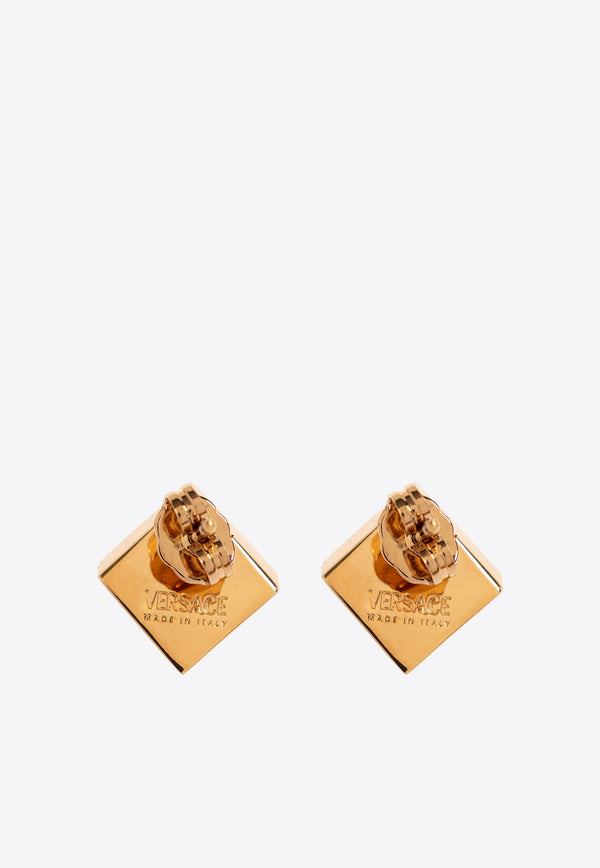 Versace Medusa Head Stud Earrings Gold 1015219 1A00620-3J000