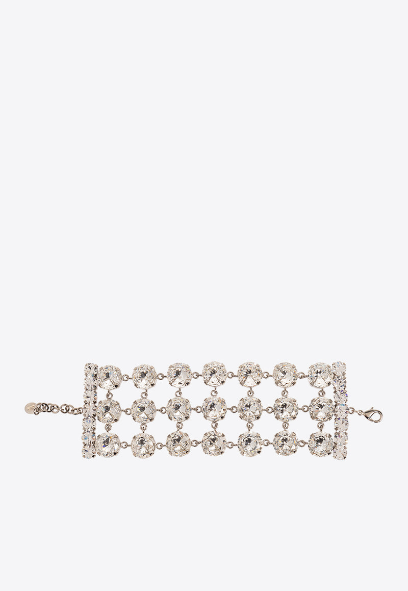 Moschino Crystal Embellished Bracelet Silver 24121 A9190 8499-1001