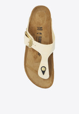 Birkenstock Gizeh Big Buckle Thong Sandals Cream 1026605 0-ECRU