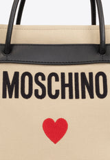 Moschino Logo Print Tote Bag Beige 2417 A7533 8207-1081