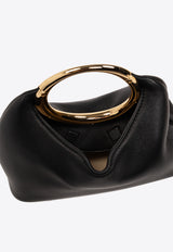 Jacquemus Mini Calino Ring Top Handle Bag in Nappa Leather 241BA395 3171-990 Black