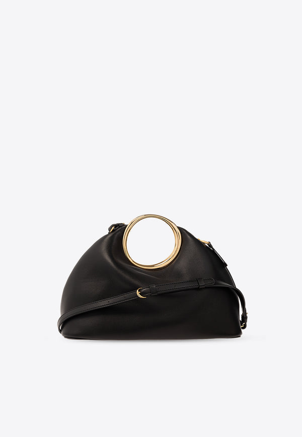Jacquemus Le Calino Ring Top Handle Bag in Nappa Leather 241BA396 3171-990 Black