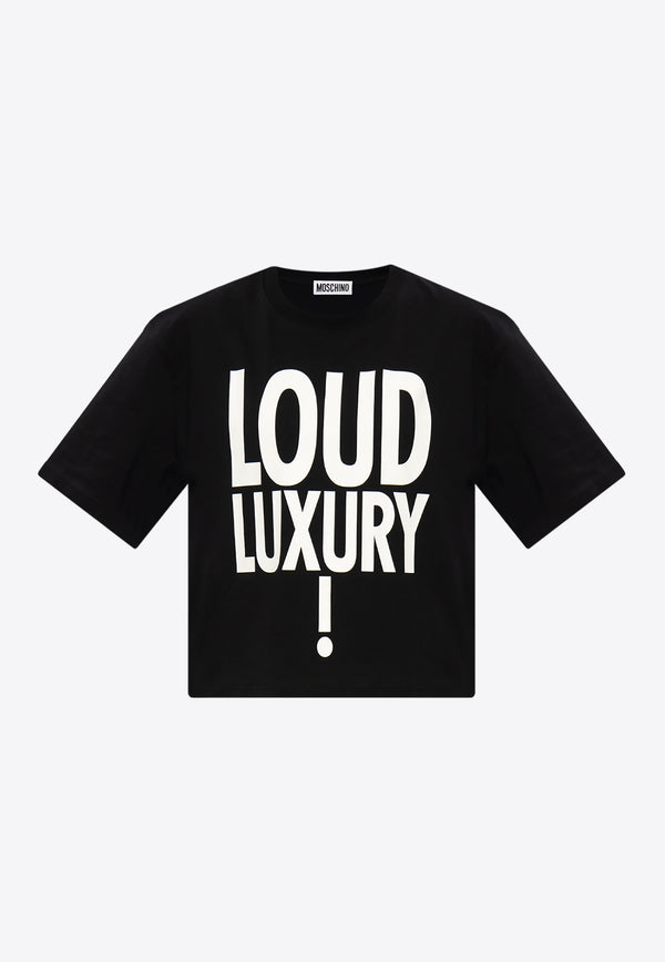 Moschino Loud Luxury Boxy T-shirt Black 241D V0710 0441-1555