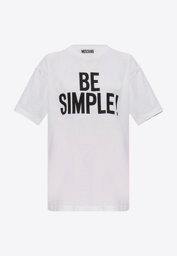 Moschino Be Simple Crewneck T-shirt White 241D J0704 0441-1001