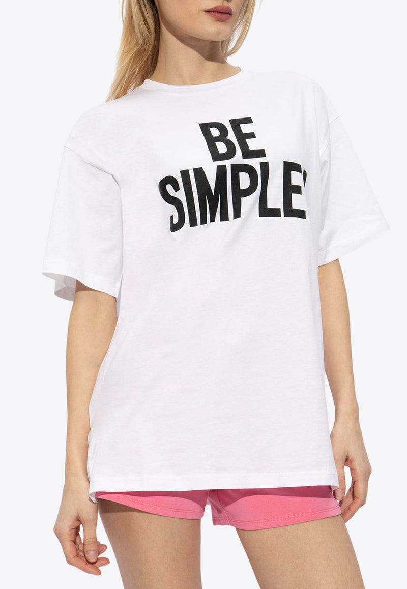 Moschino Be Simple Crewneck T-shirt White 241D J0704 0441-1001