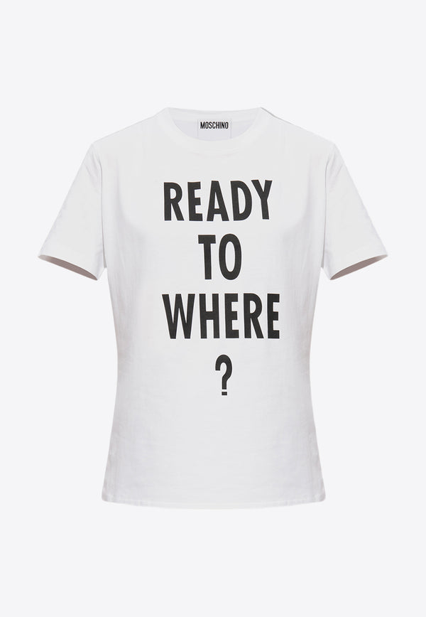 Moschino Ready To Where Print T-shirt White 241D V0706 0441-2001