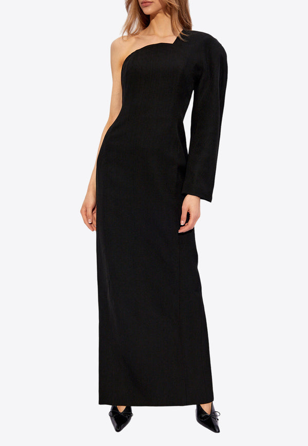 Jacquemus Pablo One-Shoulder Maxi Dress 241DR135 1562-990 Black