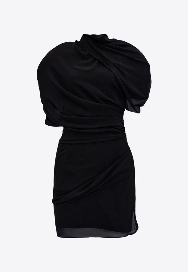 Jacquemus Castagna Draped Mini Dress 241DR130 1555-990 Black