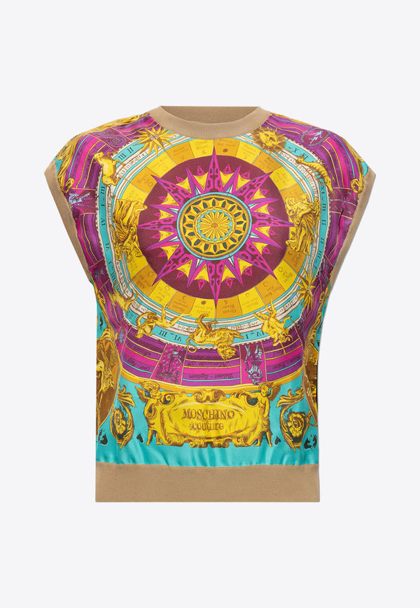 Moschino Graphic Print Sweater Vest Multicolor 241E A0919 0502-1081