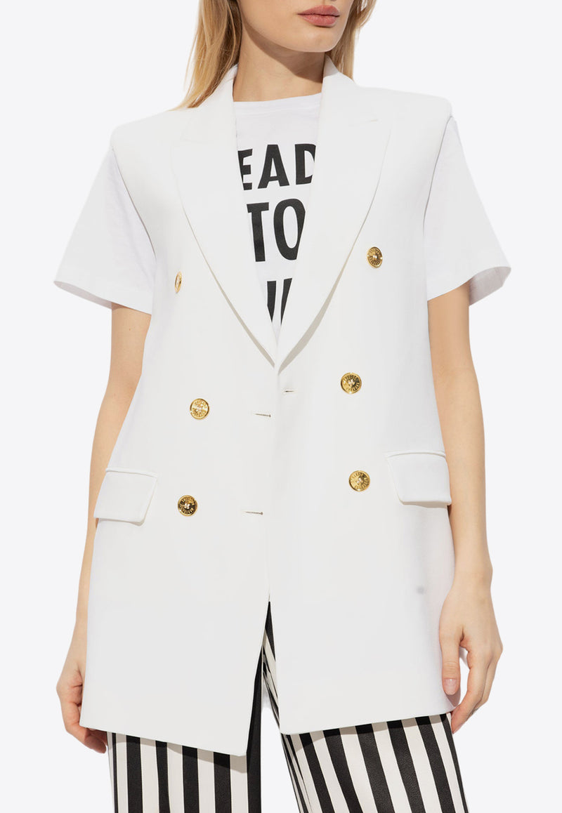 Moschino Double-Breasted Buttoned Vest White 241E A0526 0525-0001