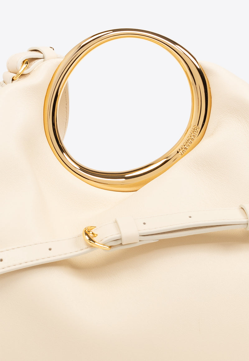 Jacquemus Le Calino Ring Top Handle Bag in Nappa Leather 241BA396 3171-115 Ivory