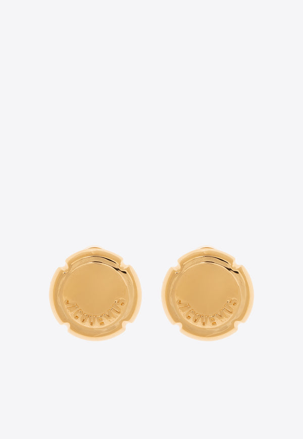 Jacquemus Les Festiva Logo-Embossed Earrings 241JW675 5845-270 Gold