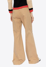 Moschino High-Waist Flared Pants Beige 241E A0328 0530-0081