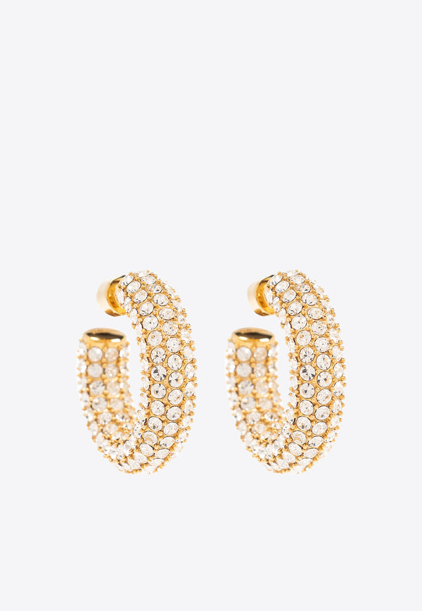 Jacquemus Crystal-Embellished Hoop Earrings 241JW668 5101-270 Gold