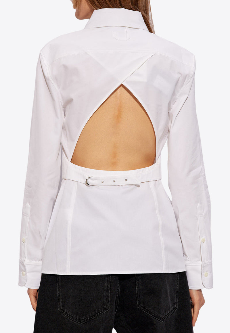 Jacquemus Fitted Backless Shirt 241SH064 1520-100 White