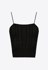 Jacquemus Bela Rib knit Camisole 241KN452 2369-990 Black