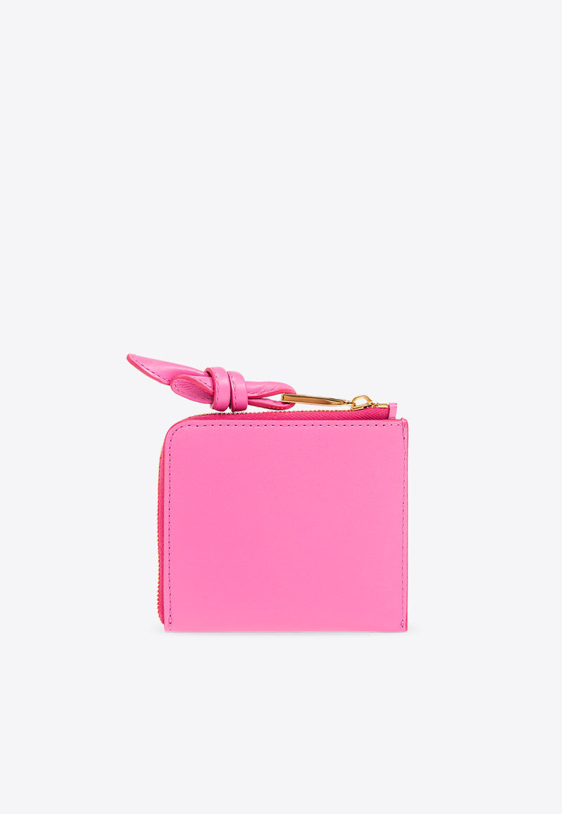 Jacquemus Tourni Knotted Leather Cardholder 241SL131 3060-434 Pink