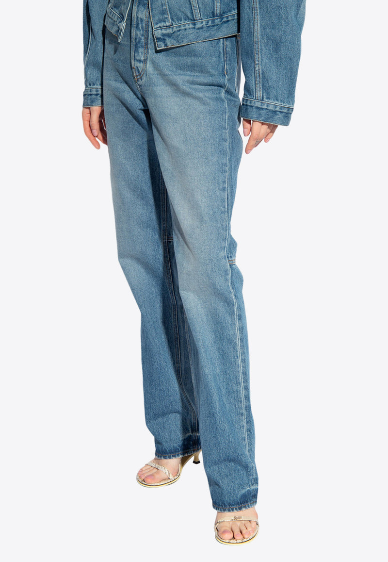 Jacquemus Droit Straight-Leg Jeans 241DE034 1513-33C Blue