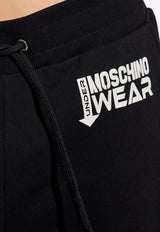 Moschino Logo Print Drawstring Track Pants Black 241V1 A6822 4423-0555