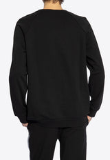 Moschino Logo Print Crewneck Sweatshirt Black 241V1 A1722 4423-0555