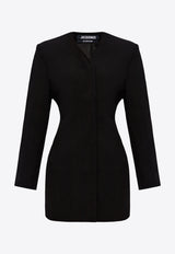 Jacquemus Cubo Structured Mini Dress 241DR098 1544-990 Black