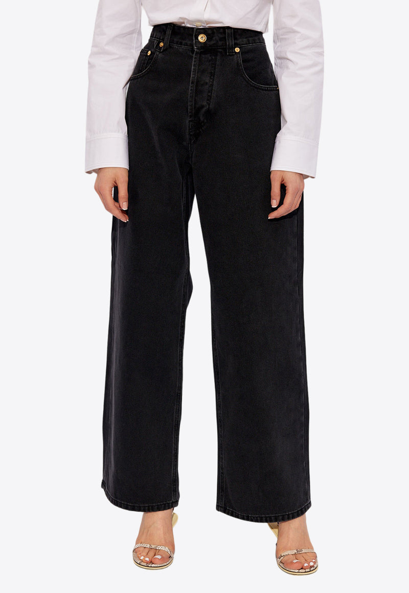 Jacquemus Oversized Wide-Leg Jeans 241DE038 1515-990 Black