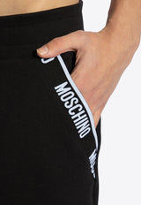 Moschino Logo Embroidered Drawstring Shorts Black 241V1 A6818 4422-0555